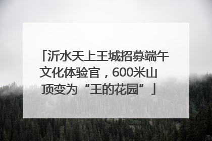 沂水天上王城招募端午文化体验官，600米山顶变为“王的花园”