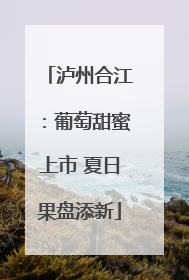 泸州合江：葡萄甜蜜上市 夏日果盘添新