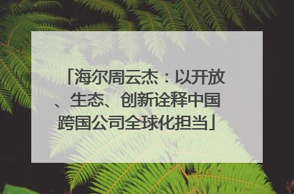 海尔周云杰：以开放、生态、创新诠释中国跨国公司全球化担当