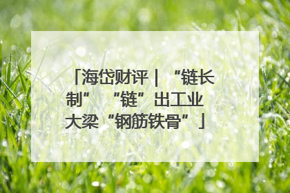 海岱财评｜“链长制” “链”出工业大梁“钢筋铁骨”