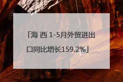 海 西 1-5月外贸进出口同比增长159.2%