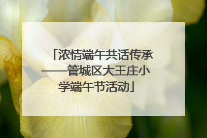 浓情端午共话传承——管城区大王庄小学端午节活动