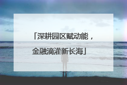 深耕园区赋动能，金融滴灌新长海
