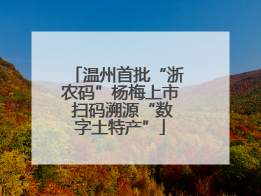 温州首批“浙农码”杨梅上市 扫码溯源“数字土特产”