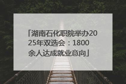 湖南石化职院举办2025年双选会：1800余人达成就业意向