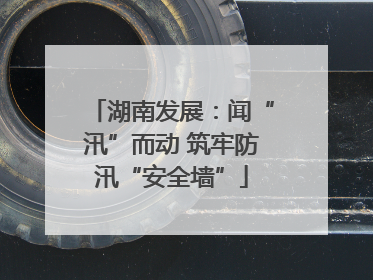 湖南发展：闻“汛”而动 筑牢防汛“安全墙”