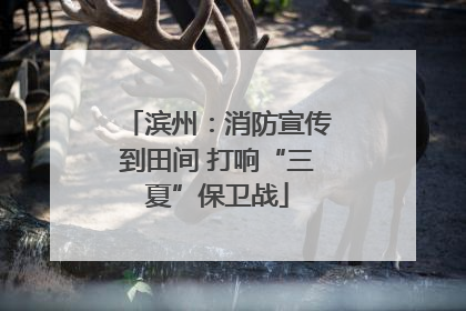滨州：消防宣传到田间 打响“三夏”保卫战