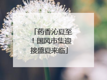 药香沁夏至！国风市集迎接盛夏来临