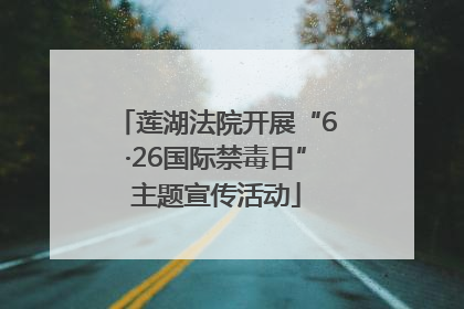 莲湖法院开展“6·26国际禁毒日”主题宣传活动