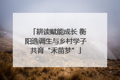 耕读赋能成长 衡阳选调生与乡村学子共育“禾苗梦”