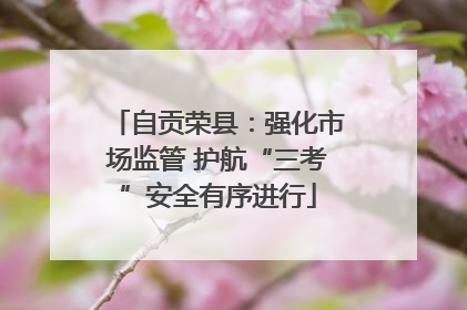自贡荣县：强化市场监管 护航“三考”安全有序进行