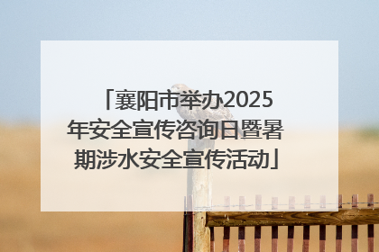 襄阳市举办2025年安全宣传咨询日暨暑期涉水安全宣传活动