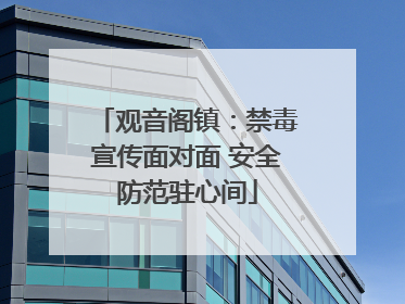 观音阁镇：禁毒宣传面对面 安全防范驻心间