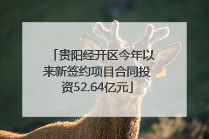 贵阳经开区今年以来新签约项目合同投资52.64亿元