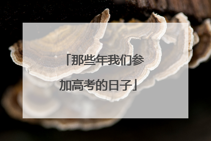 那些年我们参加高考的日子