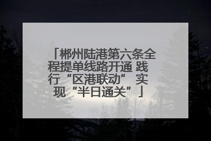 郴州陆港第六条全程提单线路开通 践行“区港联动” 实现“半日通关”