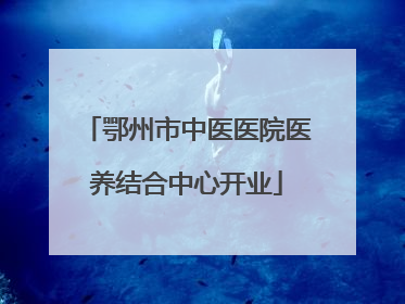 鄂州市中医医院医养结合中心开业