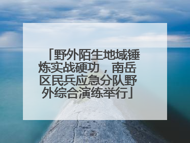 野外陌生地域锤炼实战硬功，南岳区民兵应急分队野外综合演练举行