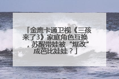 金鹰卡通卫视《三孩来了3》家庭角色互换，苏醒带娃被“爆改”成芭比娃娃？