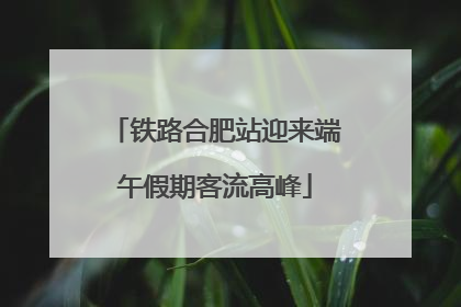 铁路合肥站迎来端午假期客流高峰