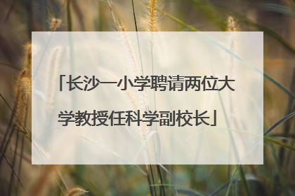 长沙一小学聘请两位大学教授任科学副校长