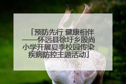 预防先行 健康相伴——怀远县徐圩乡殷尚小学开展夏季校园传染疾病防控主题活动