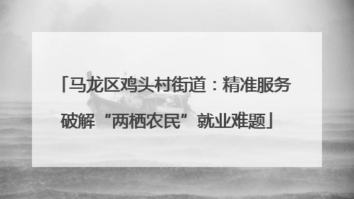 马龙区鸡头村街道：精准服务破解“两栖农民”就业难题