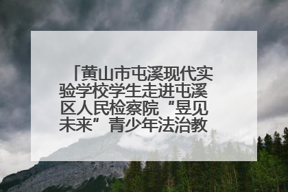 黄山市屯溪现代实验学校学生走进屯溪区人民检察院“昱见未来”青少年法治教育宣传基地