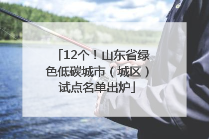 12个！山东省绿色低碳城市（城区）试点名单出炉