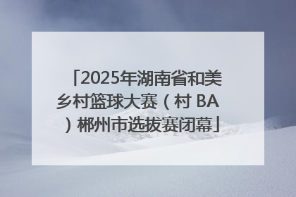 2025年湖南省和美乡村篮球大赛（村 BA）郴州市选拔赛闭幕