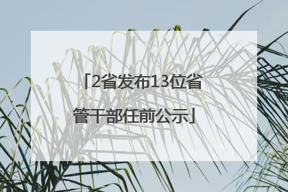 2省发布13位省管干部任前公示